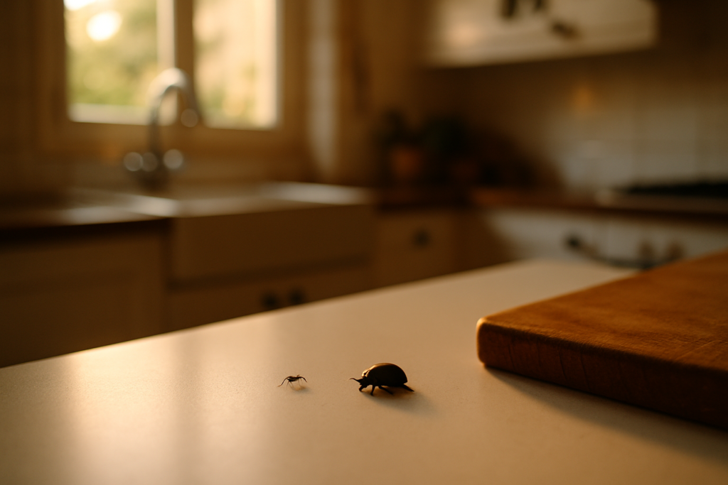 Petit insecte noir maison : comment l'identifier et s'en débarrasser efficacement